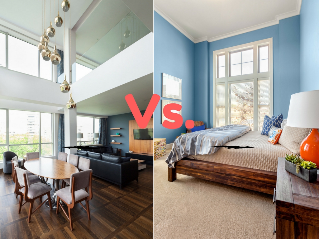 What’s better A large living room or a spacious bedroom?
